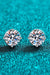 Luxurious 2 Carat Moissanite Stud Earrings with Rhodium-Plated Sterling Silver