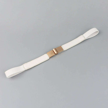 Elegant Adjustable PU Elastic Skinny Belt for Effortless Style