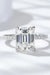 Luxurious 5 Carat Moissanite and Zircon Sterling Silver Ring