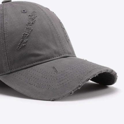Retro Distressed Cotton Baseball Cap with Customizable Strap - Elevate Your Style