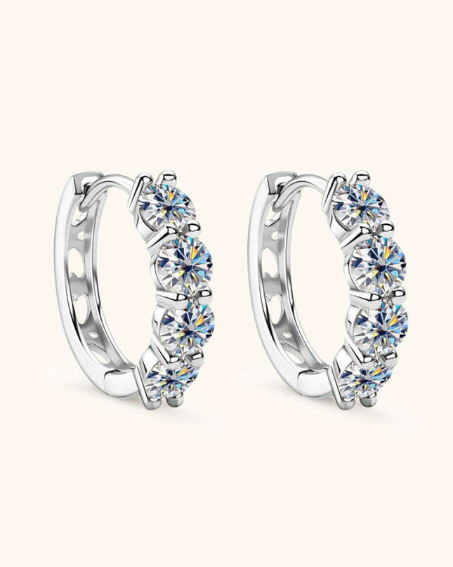 Luminous 2.4 Carat Moissanite Sterling Silver Earrings - Elegance Redefined