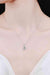 Elegant Moissanite Teardrop Pendant Necklace with Zircon Accents