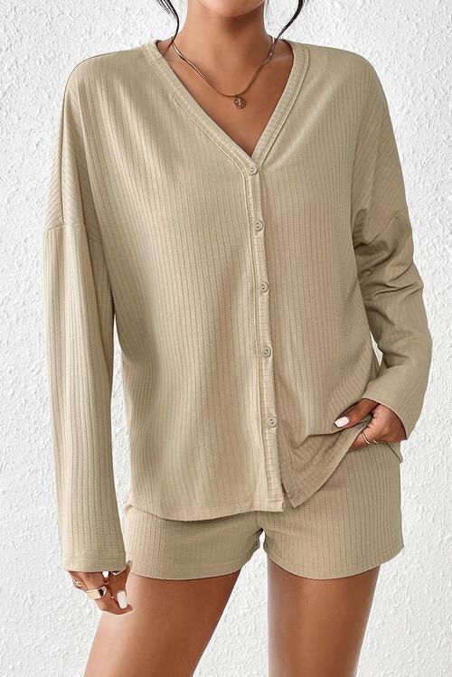 Luxe Button-Up Lounge Set