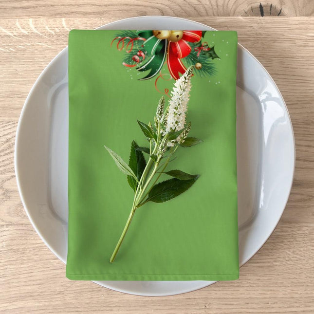 Charming Green Holiday Napkin Set - 4 Pack, 19"x19"