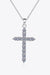 Exquisite Sterling Silver Cross Necklace with Lab Grown Diamond - A Timeless Symbol of Elegance
