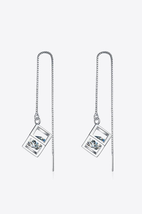 Exquisite 2 Carat Lab-Diamond Sterling Silver Threader Earrings