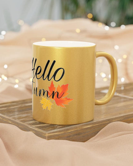 Elegant Metallic Ceramic Mug in Stunning Gold or Silver