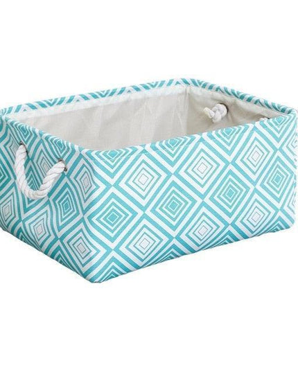 Versatile Foldable Organizer Basket with Stylish Cotton Handles