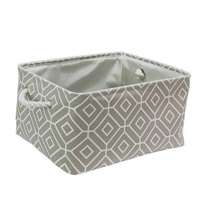 Versatile Foldable Organizer Basket with Stylish Cotton Handles