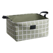 Versatile Foldable Organizer Basket with Stylish Cotton Handles