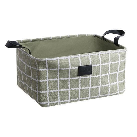 Versatile Foldable Organizer Basket with Stylish Cotton Handles