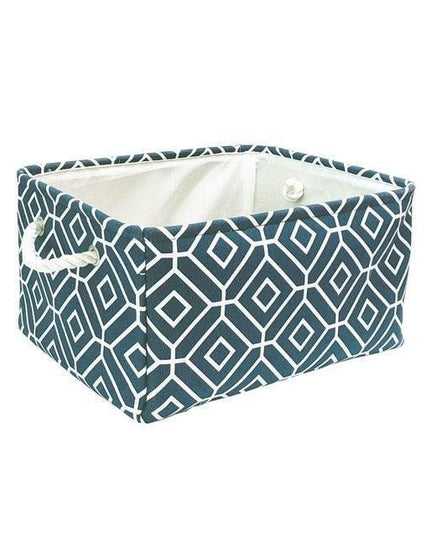 Versatile Foldable Organizer Basket with Stylish Cotton Handles