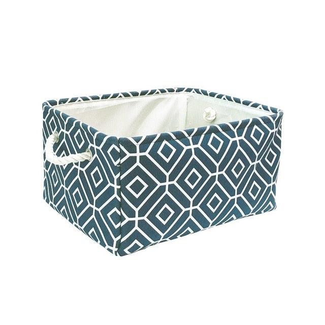 Fabric Foldable Laundry Basket with Cotton Handles - Eco-Friendly Storage Solution