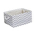 Cotton Handled Fabric Storage Basket for Organizing Toys, Towels, and Clothing