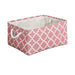 Cotton Handled Fabric Storage Basket for Organizing Toys, Towels, and Clothing