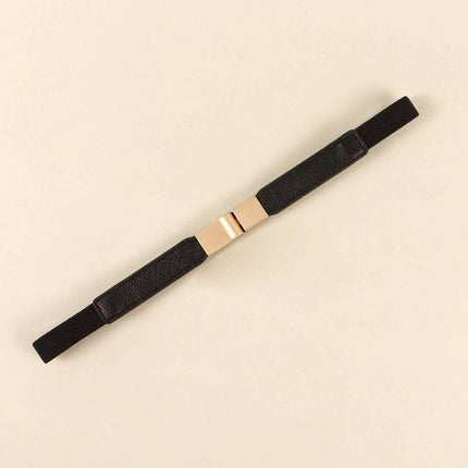 Elegant Adjustable PU Elastic Skinny Belt for Effortless Style