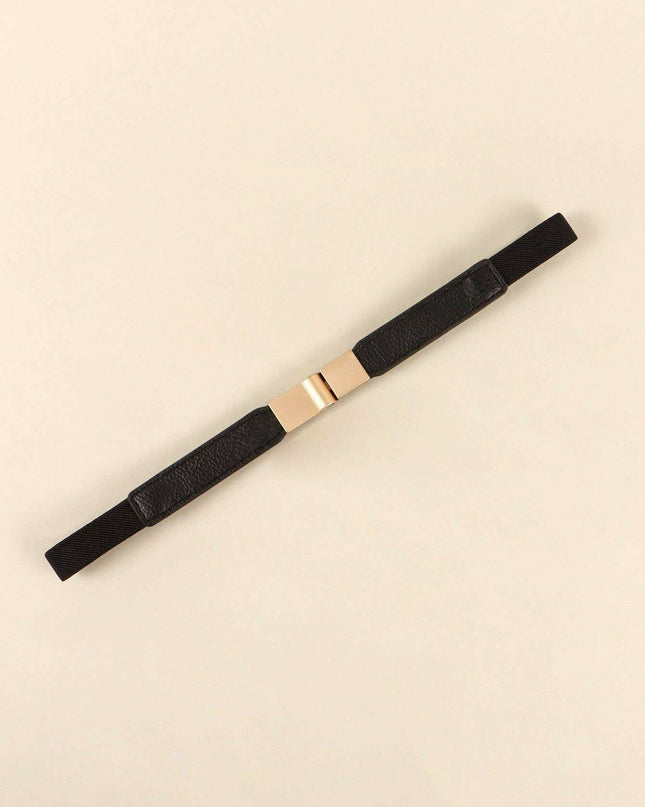 Elegant Adjustable PU Elastic Skinny Belt for Effortless Style