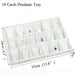 Ice Grey Velvet Jewelry Organizer Tray with Spacious Compartments and Stylish Design