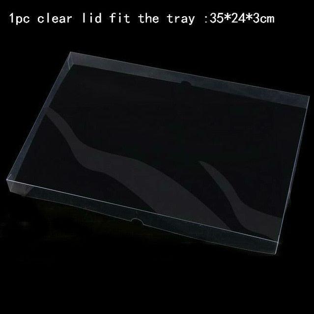 Elegant Ice Grey Velvet Jewelry Storage Tray with Spacious Compartments and Organized Design