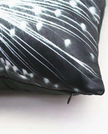 Vibrant Peacock Feather Print Decorative Plush Cushion Cover - Chic 16.5x16.5" Accent Pillow for Home Styling