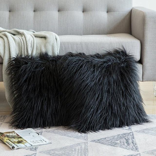 Luxurious Faux Fur Pillow Cover Set for Elegant Home Decor