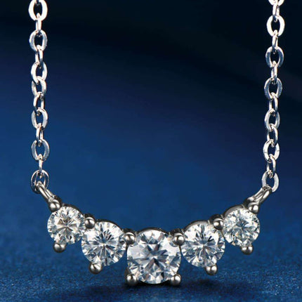 Elegant Moissanite Sterling Silver Pendant Necklace - A Touch of Luxury
