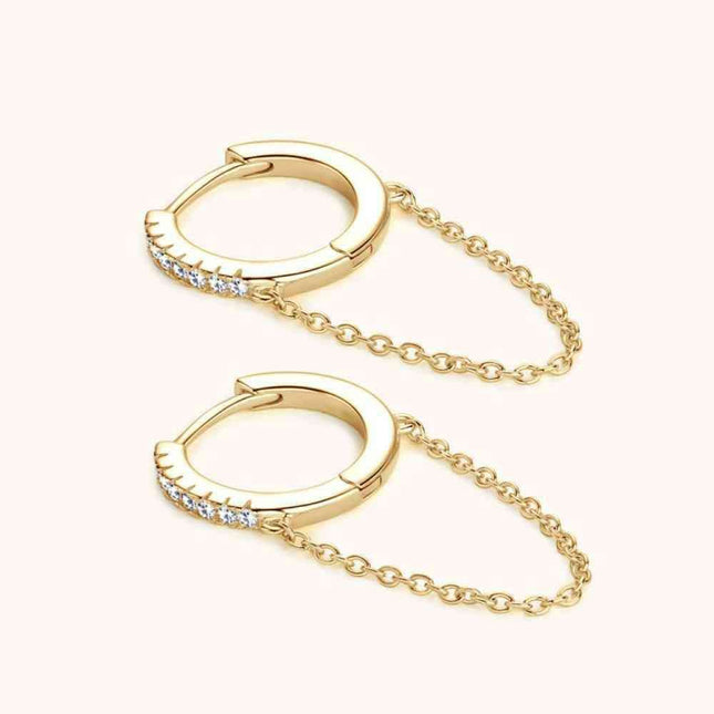 Sophisticated Charm: Lab-Grown Diamond Sterling Silver Huggie Earrings - A Modern Classic