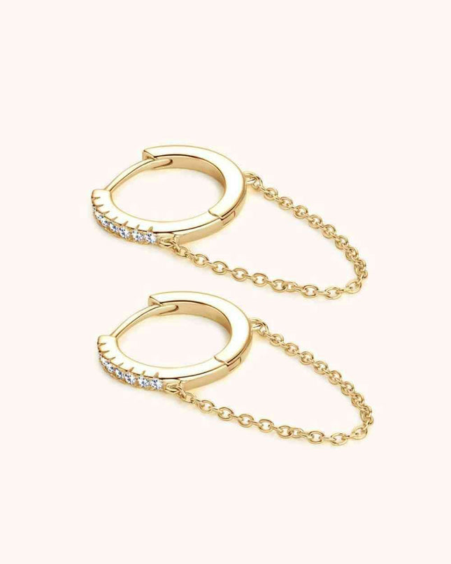 Sophisticated Charm: Lab-Grown Diamond Sterling Silver Huggie Earrings - A Modern Classic