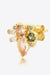 Zircon Adorned 925 Sterling Silver Stud Earrings with 18K Gold Plating