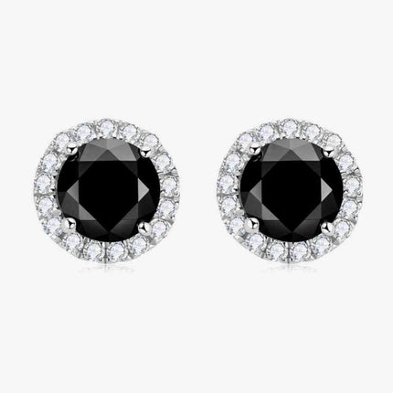 Radiant Platinum-Plated Lab-Created Diamond Earrings with Sparkling Zircon Accents