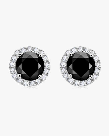 Radiant Platinum-Plated Lab-Created Diamond Earrings with Sparkling Zircon Accents
