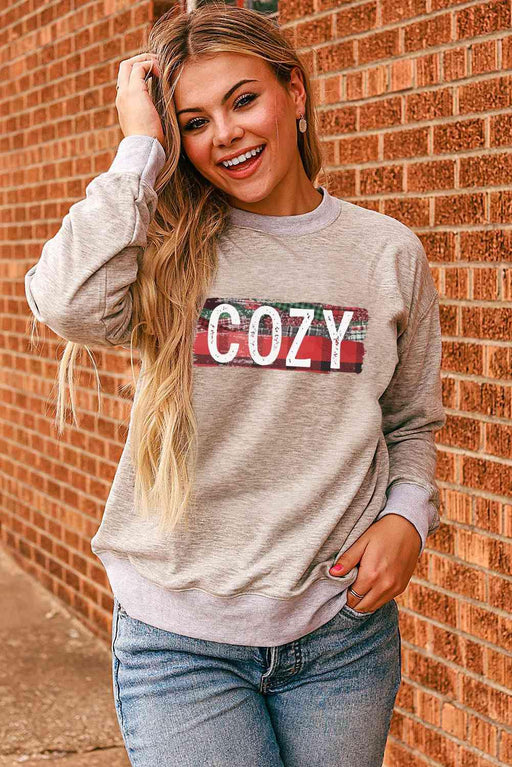 Graphic Oversized Sweater with Cozy Comfort