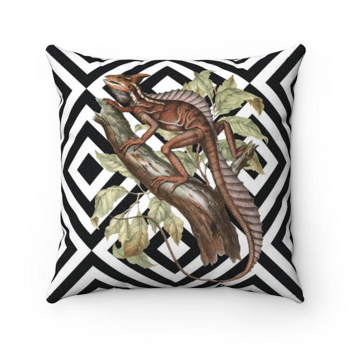 Abstract Reversible Decorative Pillowcase with Botanical Luxury Design