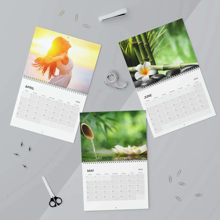 Serenity Splendor 2024 Wall Calendar - Artistic Beauty for a Calming Year
