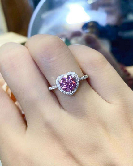 Eternal Love Heart Moissanite Engagement Ring