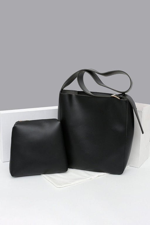 Elegant Set of Faux Leather Tote Bags