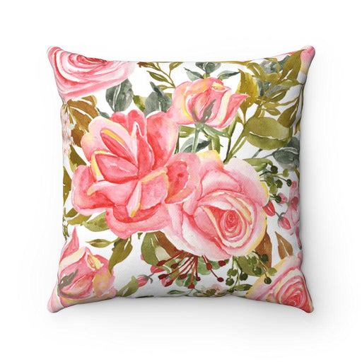 Vallée Des Roses Valentine Pink roses double-sided print reversible decorative cushion cover