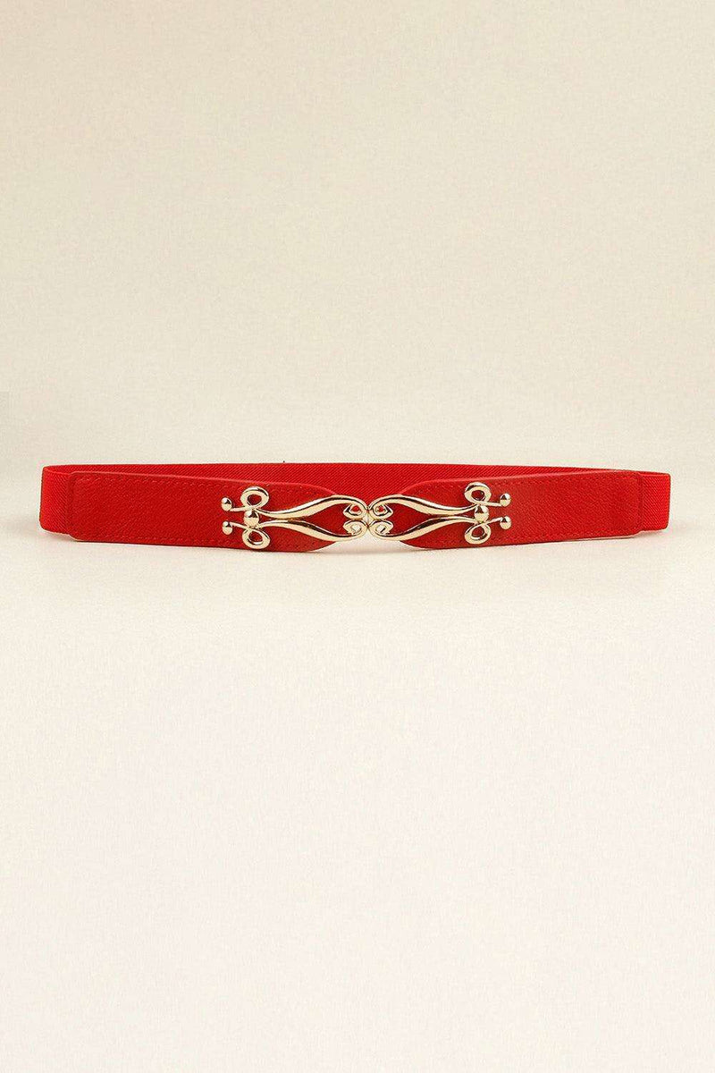 Elegant Versatile Elastic Belt with Stylish Alloy Buckle for Fashion-Forward Looks