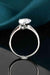 Exquisite Teardrop Lab-Diamond Sterling Silver Ring with Platinum Coating