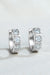 Luxurious Moissanite-Embellished Sterling Silver Huggie Earrings