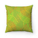 Green leaves Double-sided Print and Reversible Decorative Cushion Cover