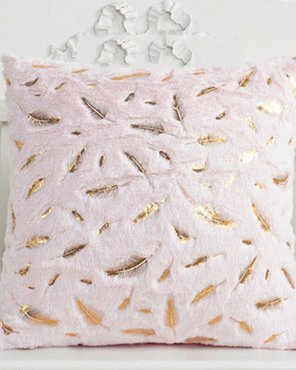 Chic Feather Motif Throw Pillow Cover for Stylish Home and Office Decor