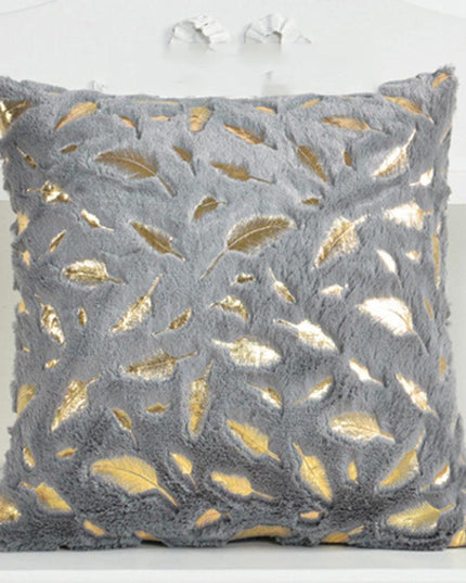 Chic Feather Motif Throw Pillow Cover for Stylish Home and Office Decor