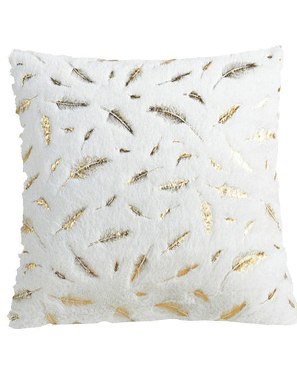 Chic Feather Motif Throw Pillow Cover for Stylish Home and Office Decor