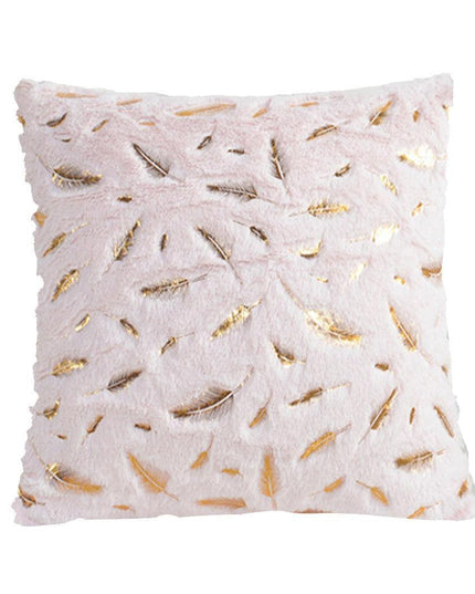 Chic Feather Motif Throw Pillow Cover for Stylish Home and Office Decor