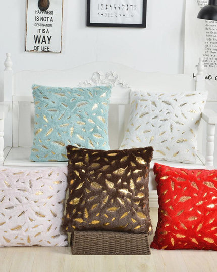 Chic Feather Motif Throw Pillow Cover for Stylish Home and Office Decor