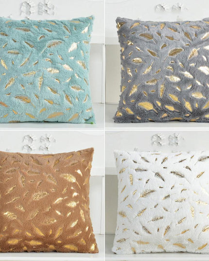 Chic Feather Motif Throw Pillow Cover for Stylish Home and Office Decor