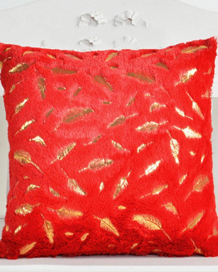 Chic Feather Motif Throw Pillow Cover for Stylish Home and Office Decor