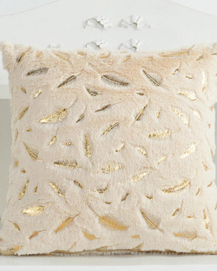 Chic Feather Motif Throw Pillow Cover for Stylish Home and Office Decor