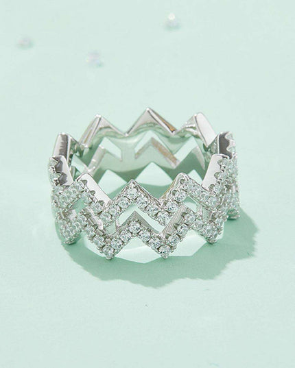 Ethical Moissanite Zigzag Stackable Rings: Embrace Sustainable Luxury with Dazzling Elegance